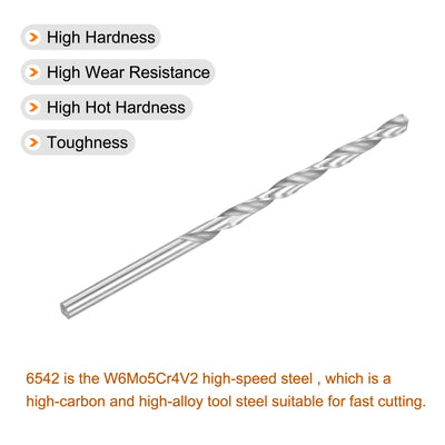 Harfington Uxcell 10 Pcs 3mm High Speed Steel Drill Bits, Fully Ground 68mm Length Drill Bit