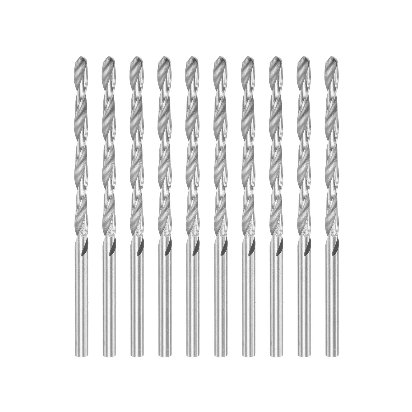 uxcell Uxcell 10 Pcs 3mm High Speed Steel Drill Bits, Fully Ground 68mm Length Drill Bit