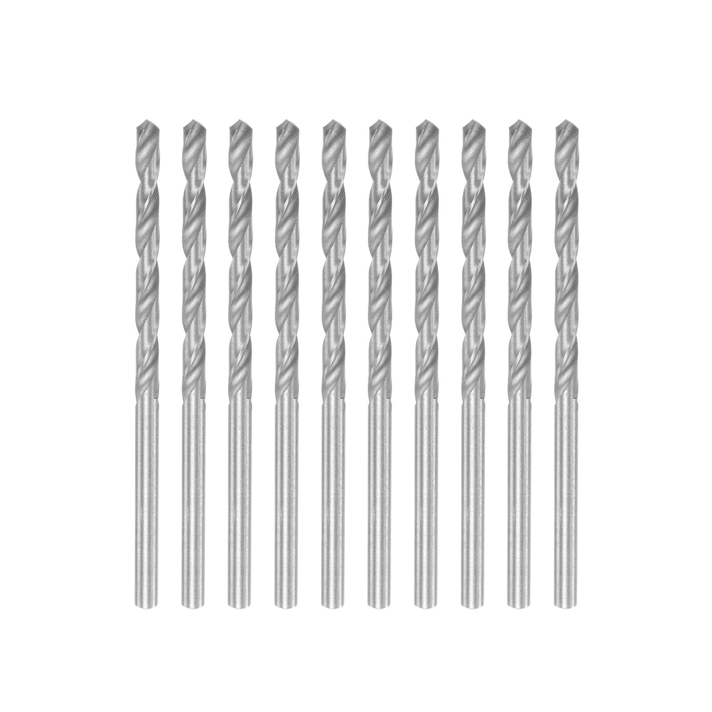 uxcell Uxcell 10 Pcs 3.1mm High Speed Steel Drill Bits, Fully Ground 65mm Length Drill Bit