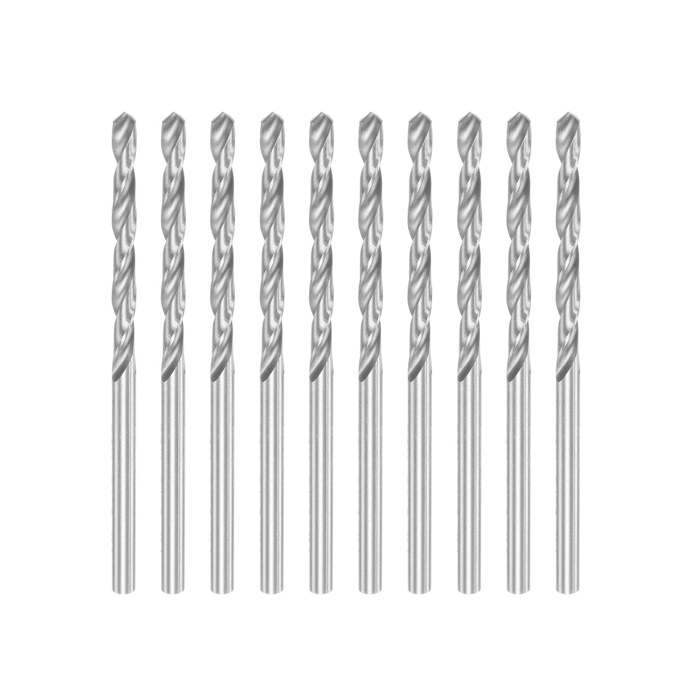uxcell Uxcell 10 Pcs 3.15mm High Speed Steel Drill Bits, Fully Ground 65mm Length Drill Bit