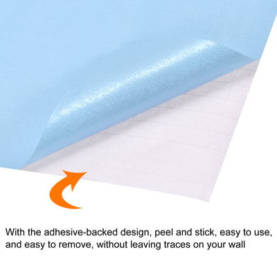 Harfington Stick Wallpaper 17.7 Inch x 6.56 Feet Blue Self Adhesive Peel Wall Paper