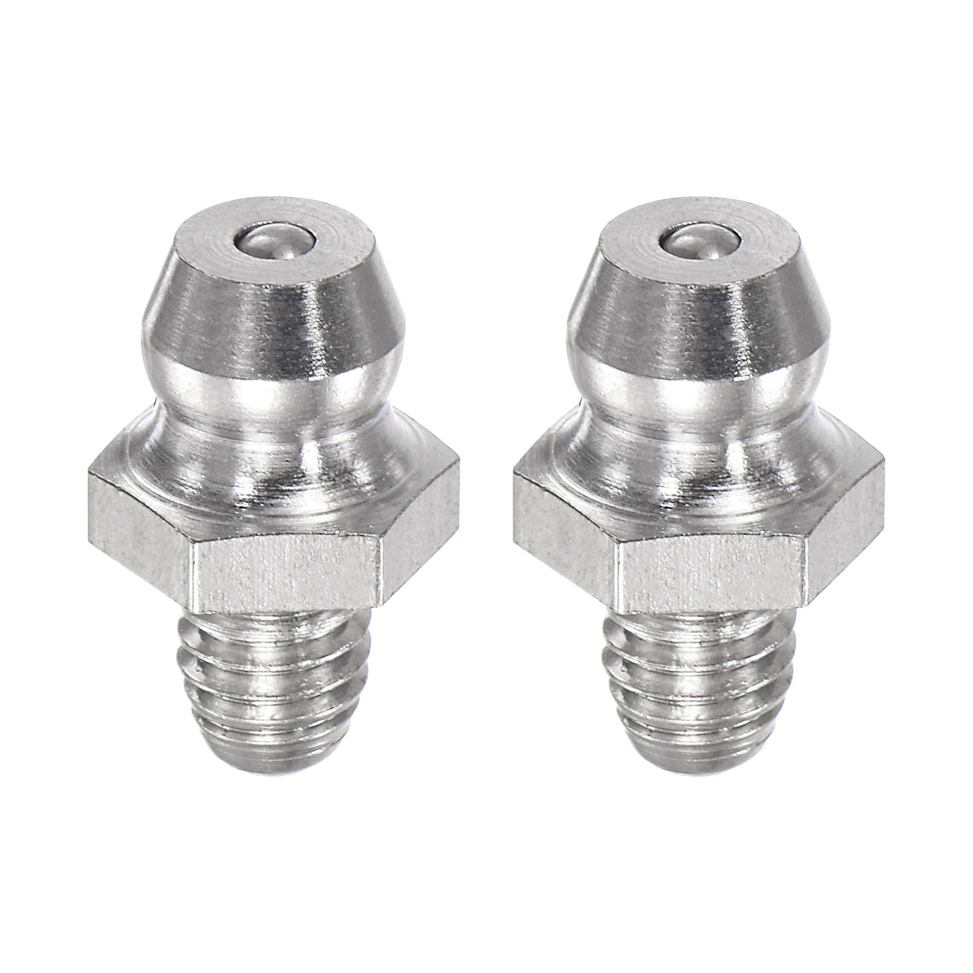 uxcell Uxcell 2Pcs Metric Stainless Steel Straight Hydraulic Grease Fitting M5 x 0.8mm Thread