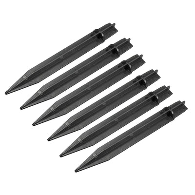 Harfington Plastic Ground Spikes 8.2 Inch Landscape Stakes Light Replacement for Solar Torch Lamps of Garden Pathway, Pack of 6