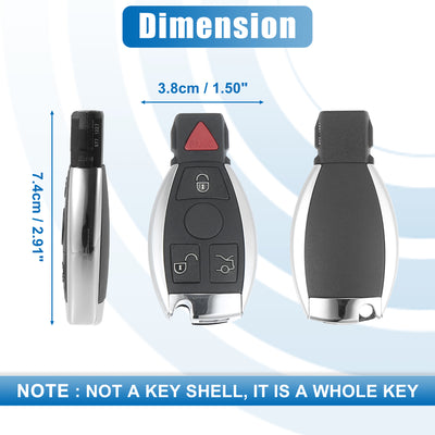 Harfington 4 Button Car Keyless Entry Remote Control Key Fob Proximity Smart Fob  IYZ3317 for Mercedes 315MHz