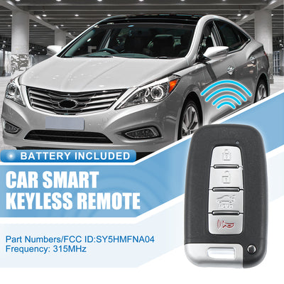 Harfington 4 Button Car Keyless Entry Remote Control Key Fob Proximity Smart Fob SY5HMFNA04 for Hyundai Veloster 2012-2017 315MHz