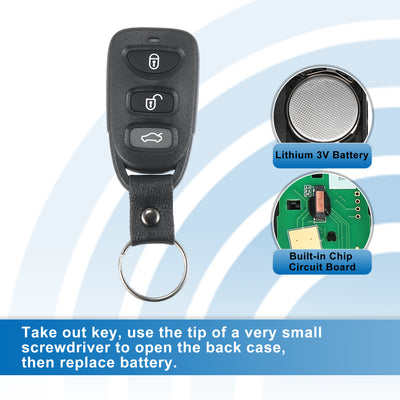 Harfington 4 Button Car Keyless Entry Remote Control Key Fob Proximity Smart Fob PINHA-T008 for Kia Forte 2010-2013 315MHz