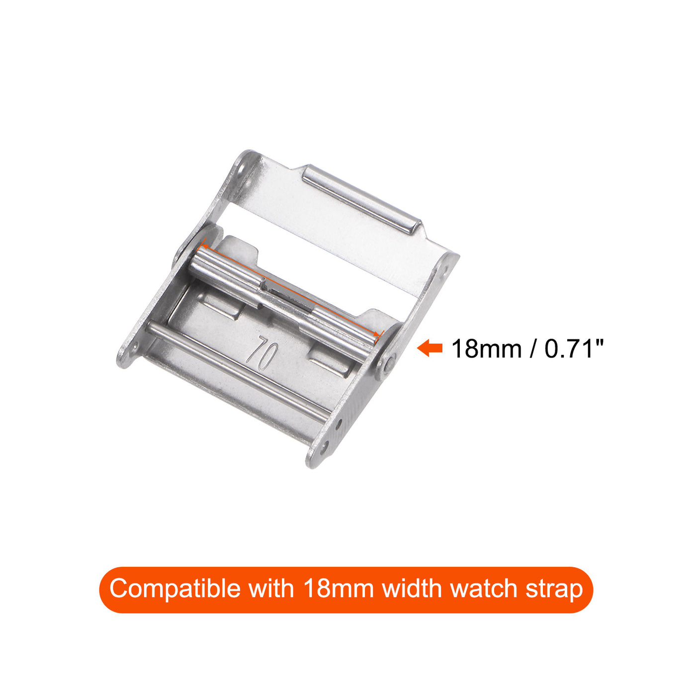 Uxcell Uxcell Watch Fold Clasp Buckle SUS304 PVD Watch Holder for 22mm Width Watch Bands 4Pcs