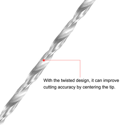 Harfington Uxcell High Speed Steel Extended Twist Drill Bits 3mm Drill Dia. 160mm Length 2 Pcs