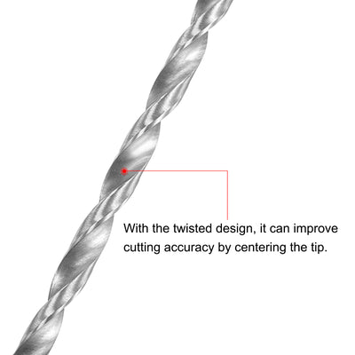 Harfington Uxcell High Speed Steel Extended Twist Drill Bits 5mm Drill Dia. 250mm Length 2 Pcs