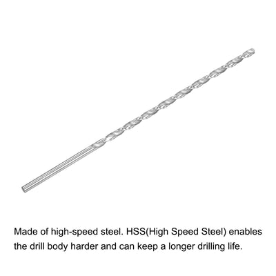 Harfington Uxcell High Speed Steel Extended Twist Drill Bits 5.5mm Drill Dia. 250mm Length 2 Pcs