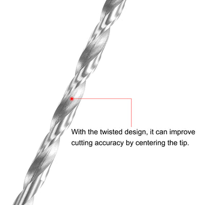 Harfington Uxcell High Speed Steel Extended Twist Drill Bits 5.5mm Drill Dia. 250mm Length 2 Pcs