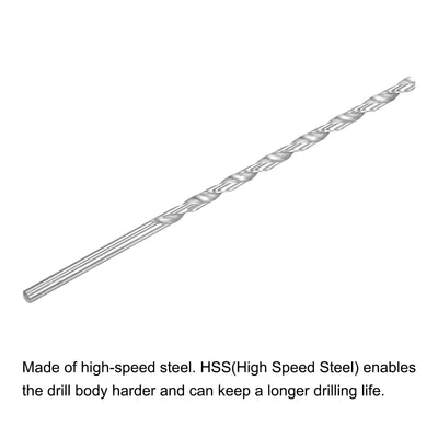 Harfington Uxcell High Speed Steel Extended Twist Drill Bits 6mm Drill Dia. 250mm Length 2 Pcs
