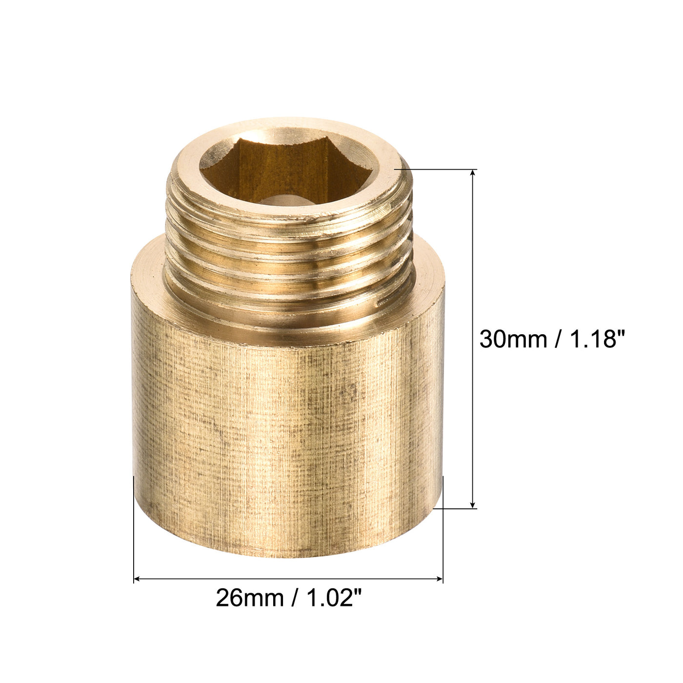 Harfington Brass Extension Pipe Fitting Reducer Coupling Adapter
