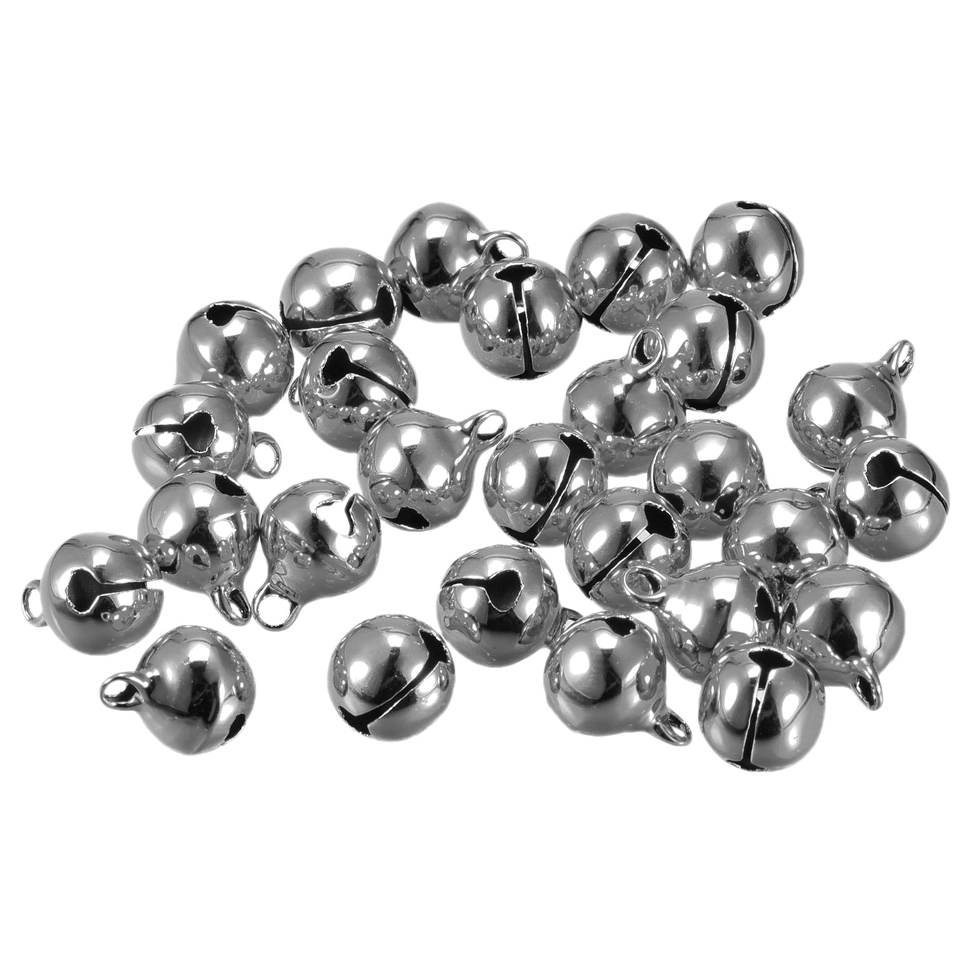 Uxcell Uxcell Jingle Bells, 10mm 48pcs Small Bells for Craft DIY Christmas, Silver Tone