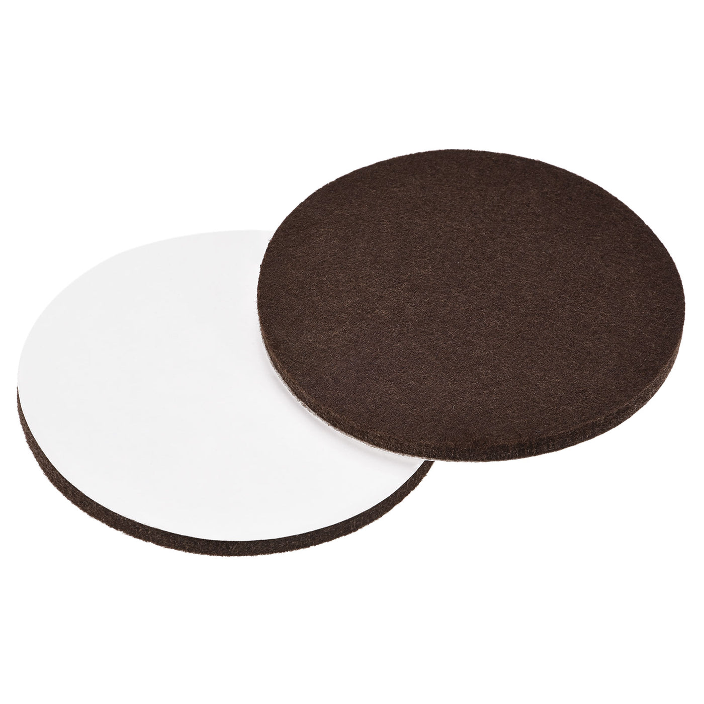 uxcell Uxcell Felt Furniture Pads 90mm Dia Self-stick Anti-scratch Floor Protector Brown 36pcs
