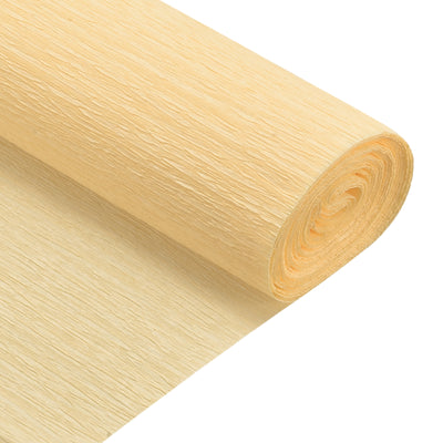 Harfington Crepe Paper Roll Crepe Paper Decor 7.5ft Long 20 Inch Wide, Light Champagne