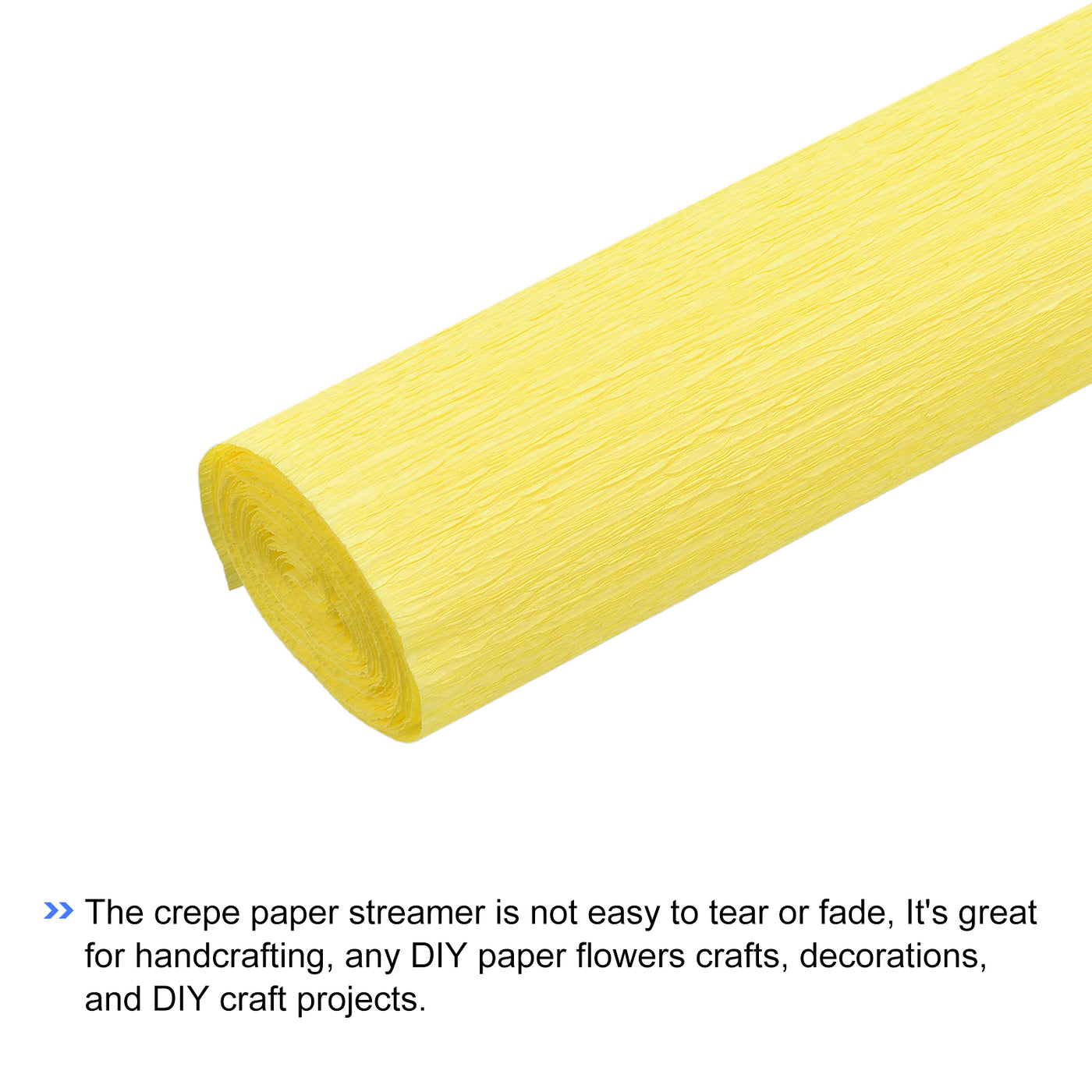 Harfington Crepe Paper Roll Crepe Paper Decoration 7.5ft Long 20 Inch Wide, Dark Yellow