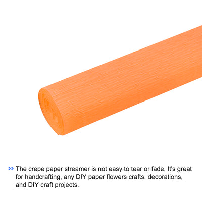 Harfington Crepe Paper Roll Crepe Paper Decoration 7.5ft Long 20 Inch Wide, 	Orange Yellow