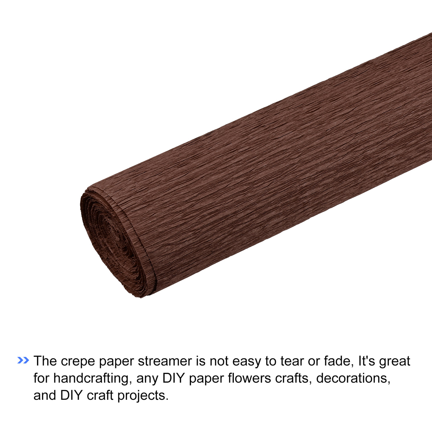 Harfington Crepe Paper Roll Crepe Paper Decoration 7.5ft Long 20 Inch Wide, Dark Brown
