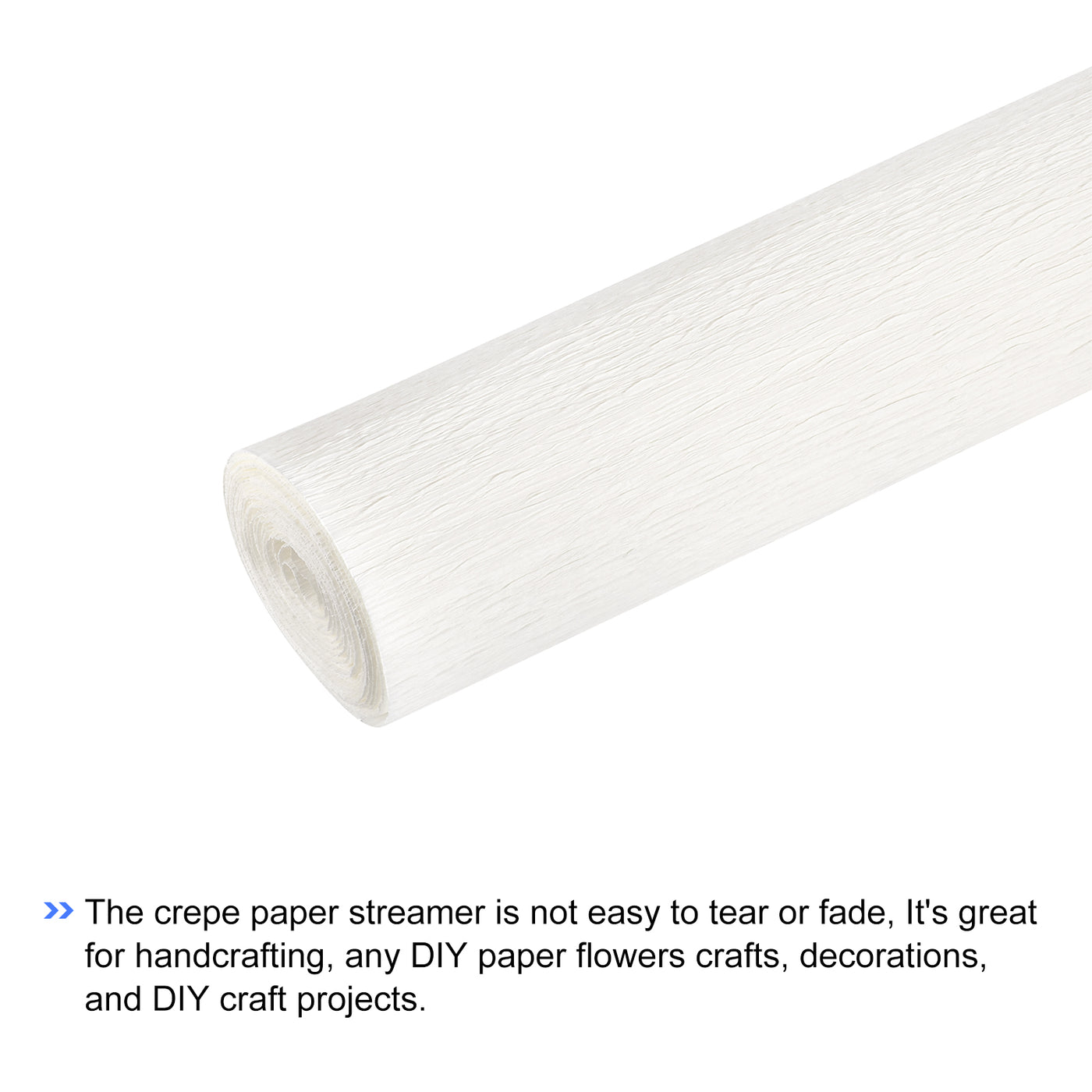 Harfington Crepe Paper Roll Crepe Paper Decoration 7.5ft Long 20 Inch Wide, White
