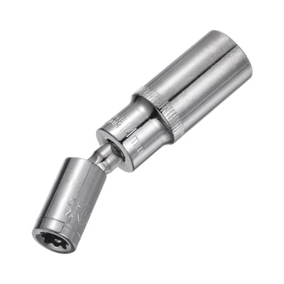 Harfington Uxcell 1/4" Drive 4-14mm Deep Socket Swivel Joints Hex Shank Impact Driver Adaptor Set