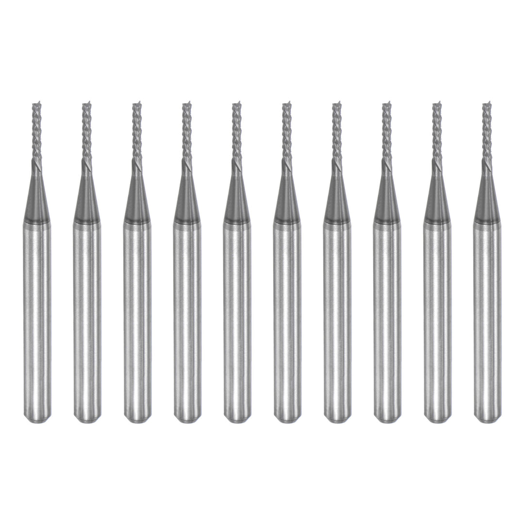 Uxcell 1/8 Shank 0.2mm x 1mm Diamond Film Coated Carbide End Mill CNC Router Bits 10 Pack