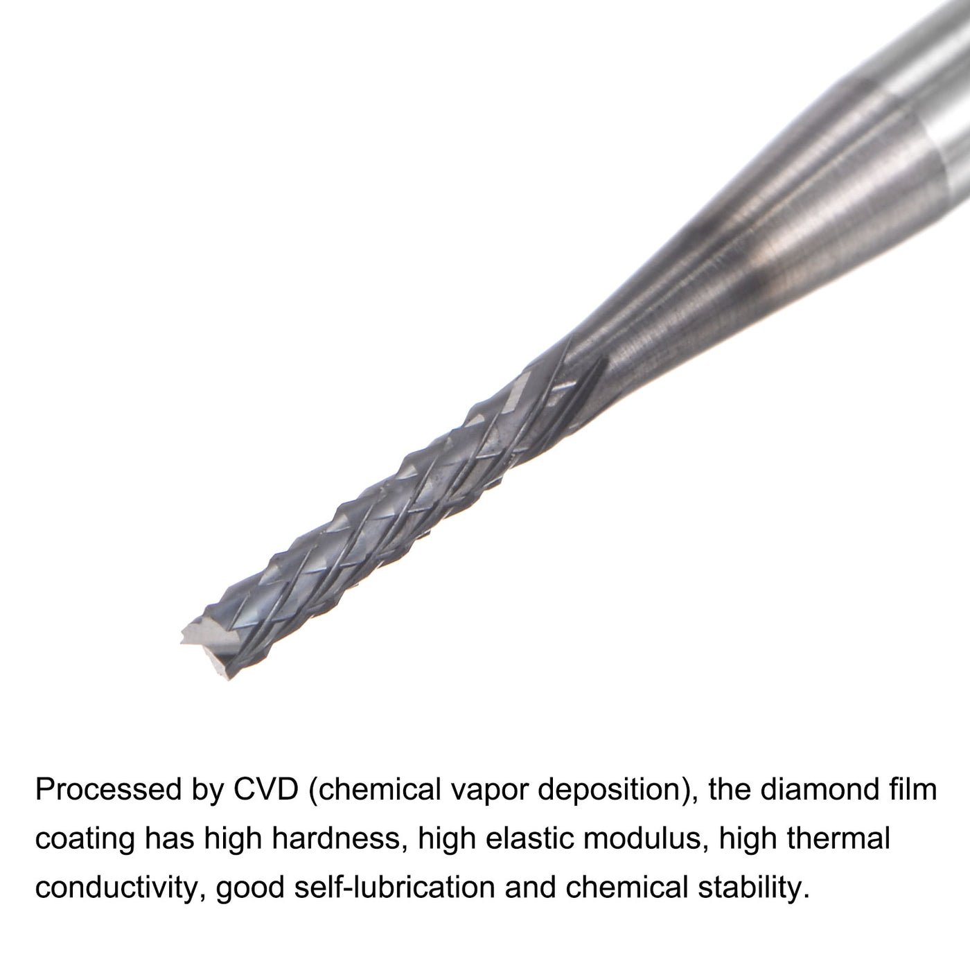 Harfington Diamond Film Coated End Mill Router Bits for PCB Plastic Fiber Wood