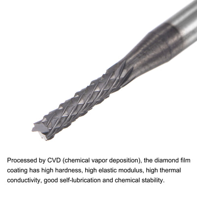 Harfington Diamond Film Coated Carbide End Mill Router Bits Engraving Bit