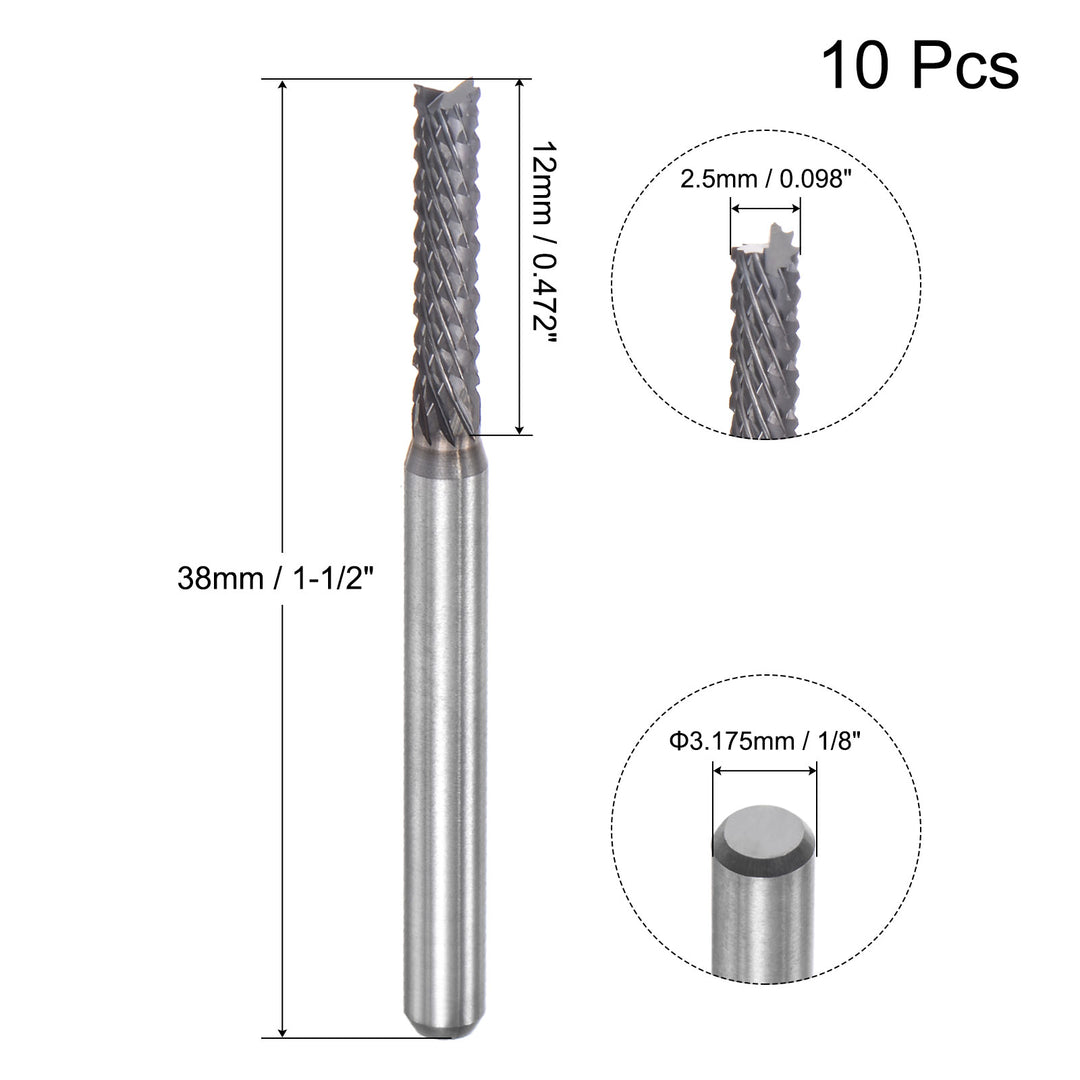 Uxcell 0.2mm Diamond Coated Carbide Engraving Bit – 1/8 Shank, 10pcs, For PCB, Wood, Plastic, Fiberglass CNC Milling 5 thumbnail image