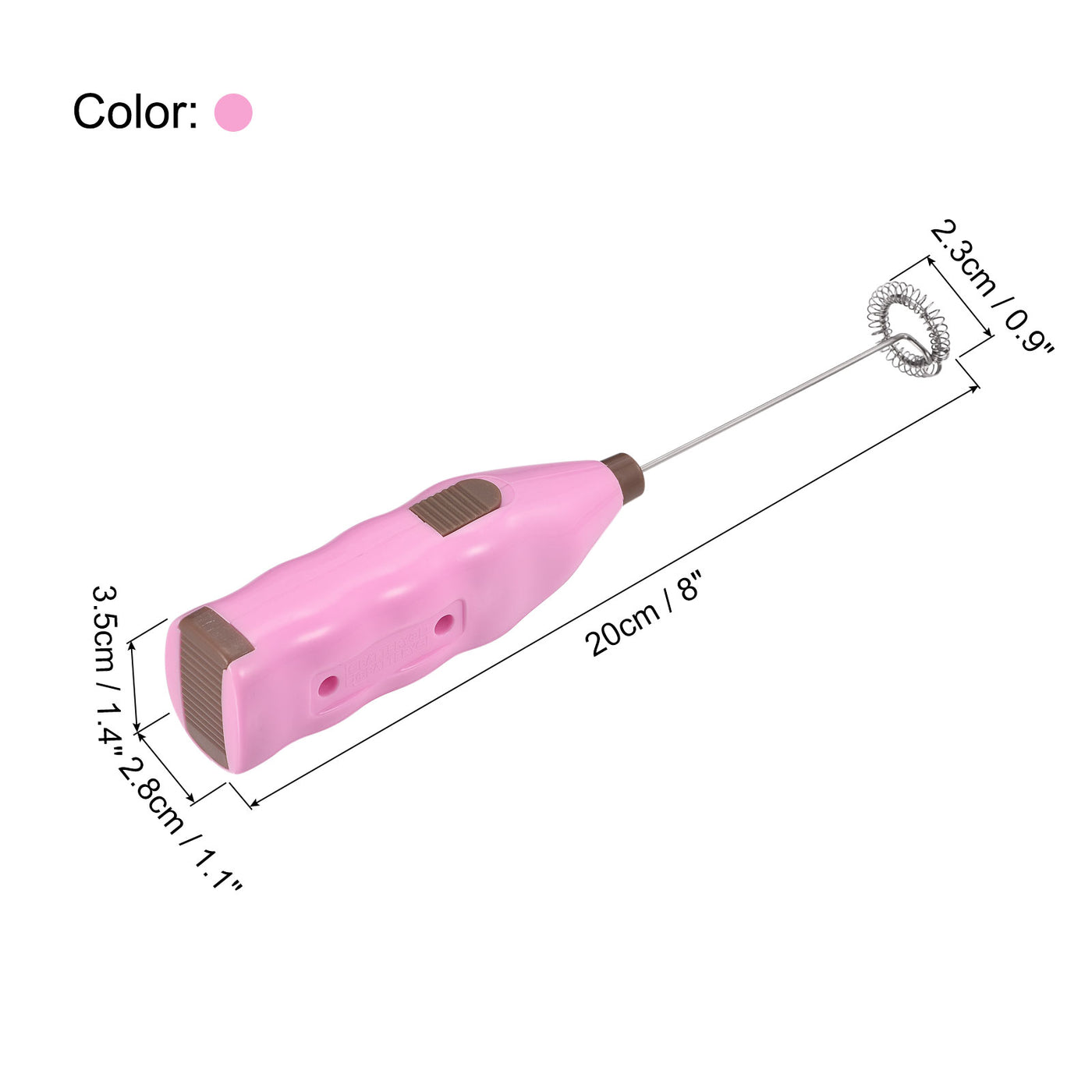 Harfington Mini Electric Tumbler Stirrer Mixer, Mini Handheld Battery Operated Stirring Pink for DIY Glitter Tumbler Cup