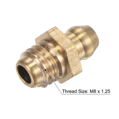 Harfington Uxcell Brass Hydraulic Grease Fitting Assortment Accessories M12 x 1mm Thread, 10Pcs