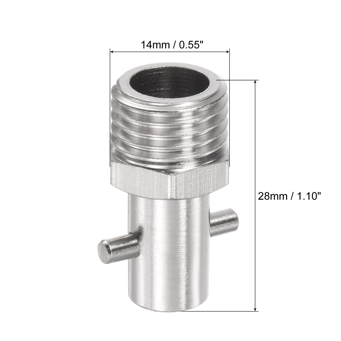 uxcell Uxcell Nickel-Plated Brass Straight Grease Fitting Accessories M14 x 1.5mm Thread