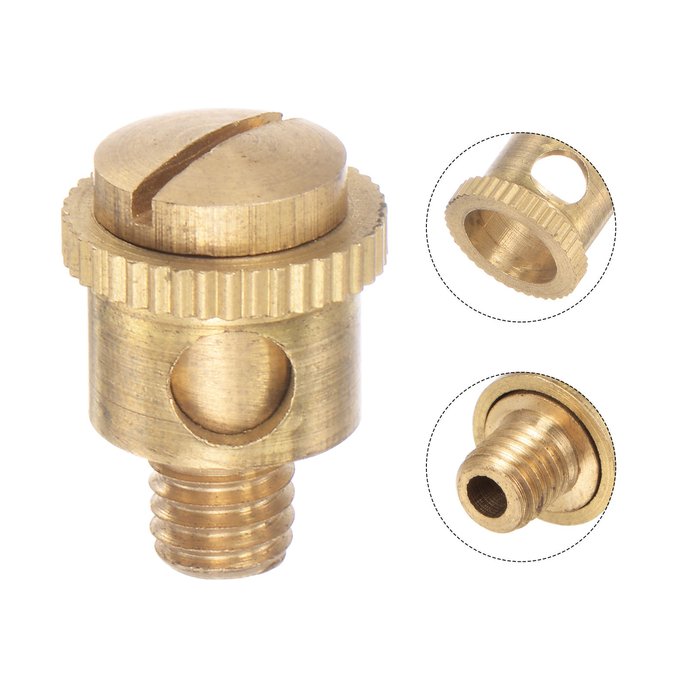 uxcell Uxcell Brass Straight Hydraulic Grease Fitting Accessories M6 x 1mm Thread, 2Pcs