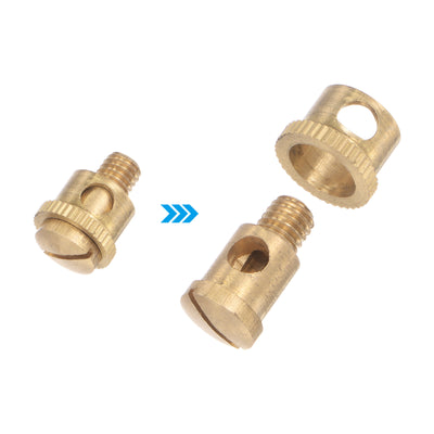 Harfington Uxcell Brass Straight Hydraulic Grease Fitting Accessories M6 x 1mm Thread, 2Pcs
