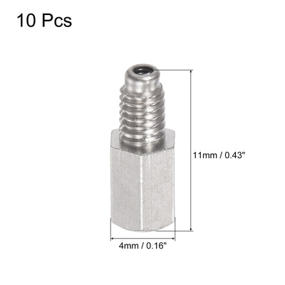 Harfington Uxcell Brass Straight Hydraulic Grease Fitting Accessories M3 x 0.5mm Thread, 10Pcs