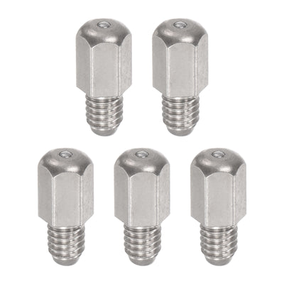 Harfington Uxcell Brass Straight Hydraulic Grease Fitting Accessories M4 x 0.7 Thread, 5Pcs