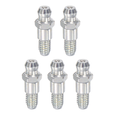 Harfington Uxcell Steel Straight Hydraulic Grease Fitting Accessories M10 x 1mm Thread, 5Pcs