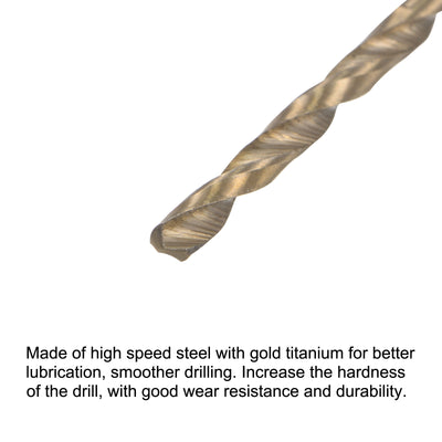 Harfington Uxcell 2.5mm High Speed Steel Twist Drill Bit with Hex Shank 75mm Length