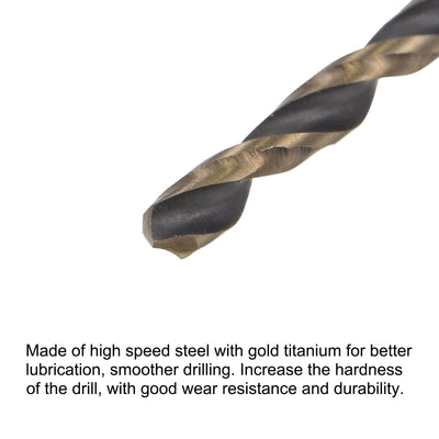 Harfington Uxcell 5Pcs 3.5mm High Speed Steel Twist Drill Bit with Hex Shank 88mm Length