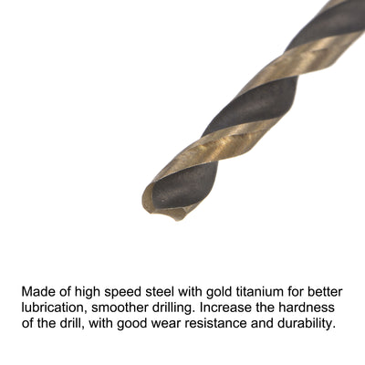 Harfington Uxcell 5Pcs 4.2mm High Speed Steel Twist Drill Bit with Hex Shank 95mm Length