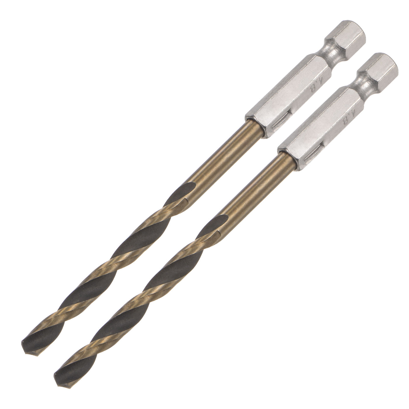 uxcell Uxcell 2Pcs 4.8mm High Speed Steel Twist Drill Bit with Hex Shank 105mm Length