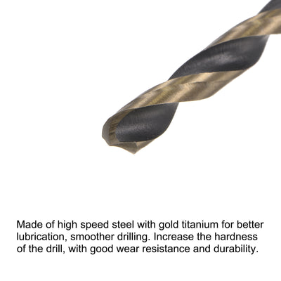 Harfington Uxcell 2Pcs 5.2mm High Speed Steel Twist Drill Bit with Hex Shank 104mm Length