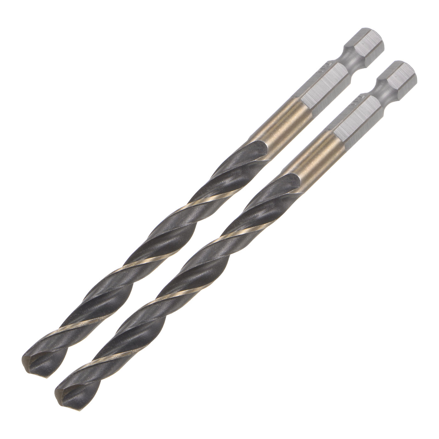 uxcell Uxcell 2Pcs 7mm High Speed Steel Twist Drill Bit with Hex Shank 105mm Length