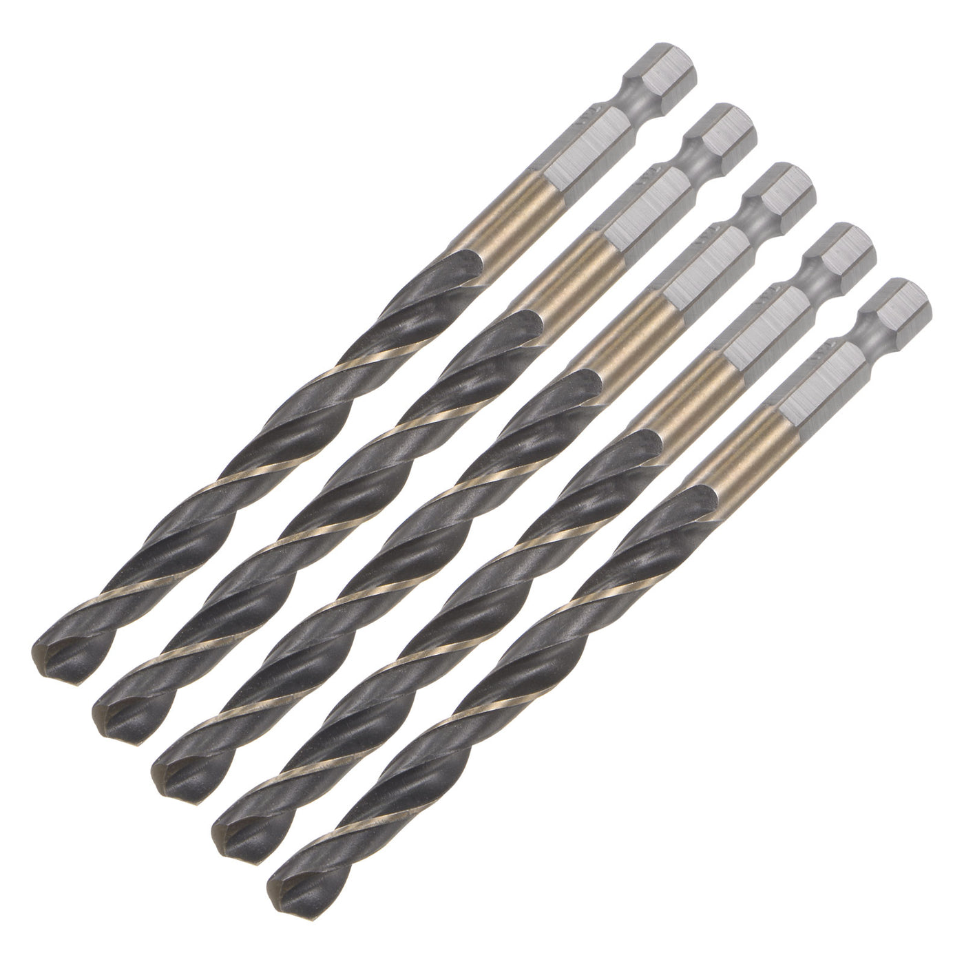 uxcell Uxcell 5Pcs 7mm High Speed Steel Twist Drill Bit with Hex Shank 105mm Length