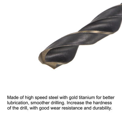 Harfington Uxcell 9mm High Speed Steel Twist Drill Bit with Hex Shank 125mm Length
