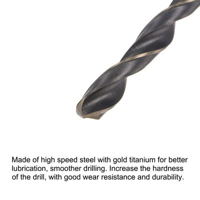 Harfington Uxcell 9.5mm High Speed Steel Twist Drill Bit with Hex Shank 125mm Length