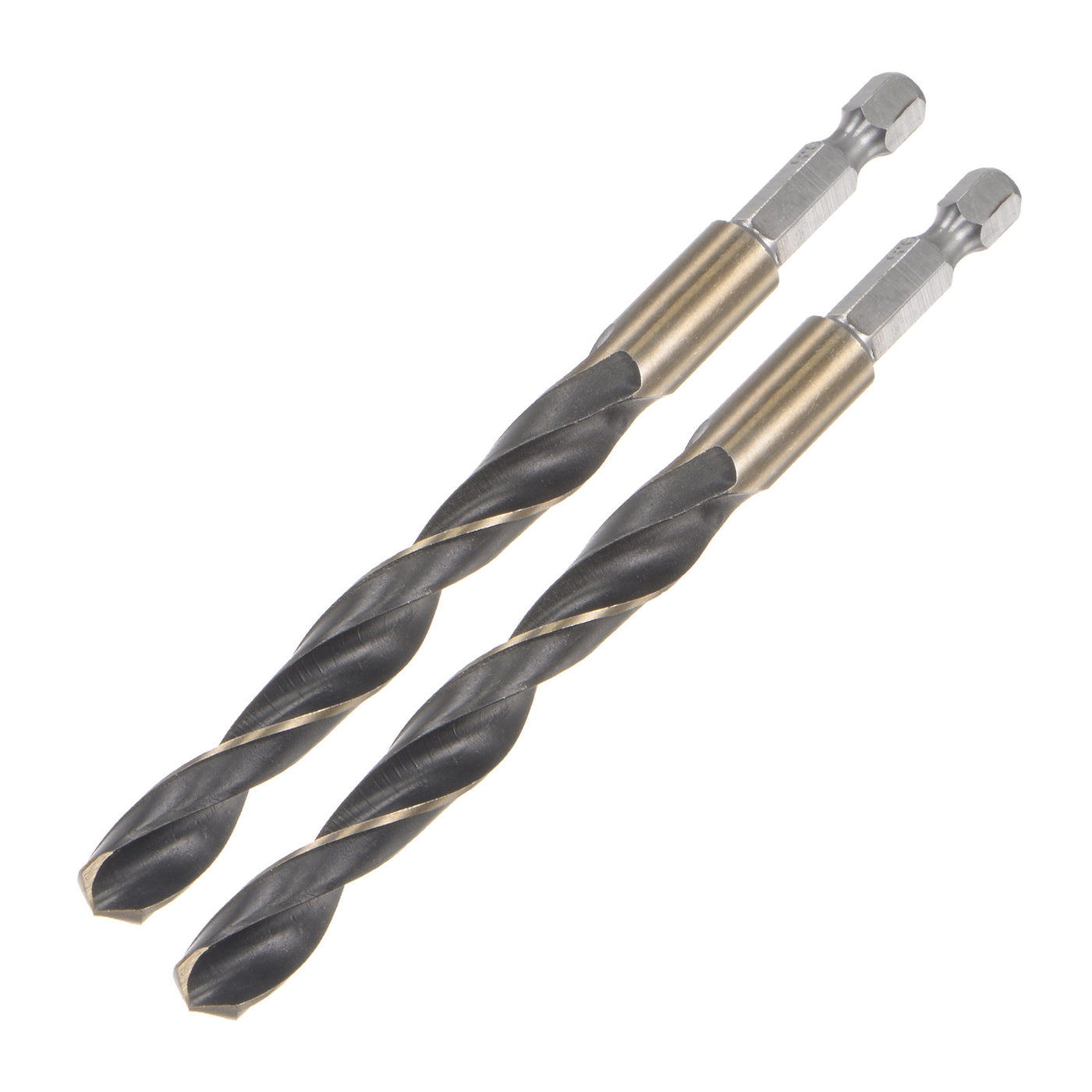 uxcell Uxcell 2Pcs 9.5mm High Speed Steel Twist Drill Bit with Hex Shank 125mm Length