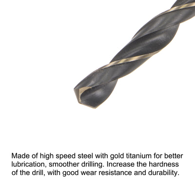 Harfington Uxcell 10mm High Speed Steel Twist Drill Bit with Hex Shank 132mm Length
