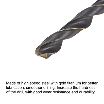 Harfington Uxcell 10.5mm High Speed Steel Twist Drill Bit with Hex Shank 132mm Length