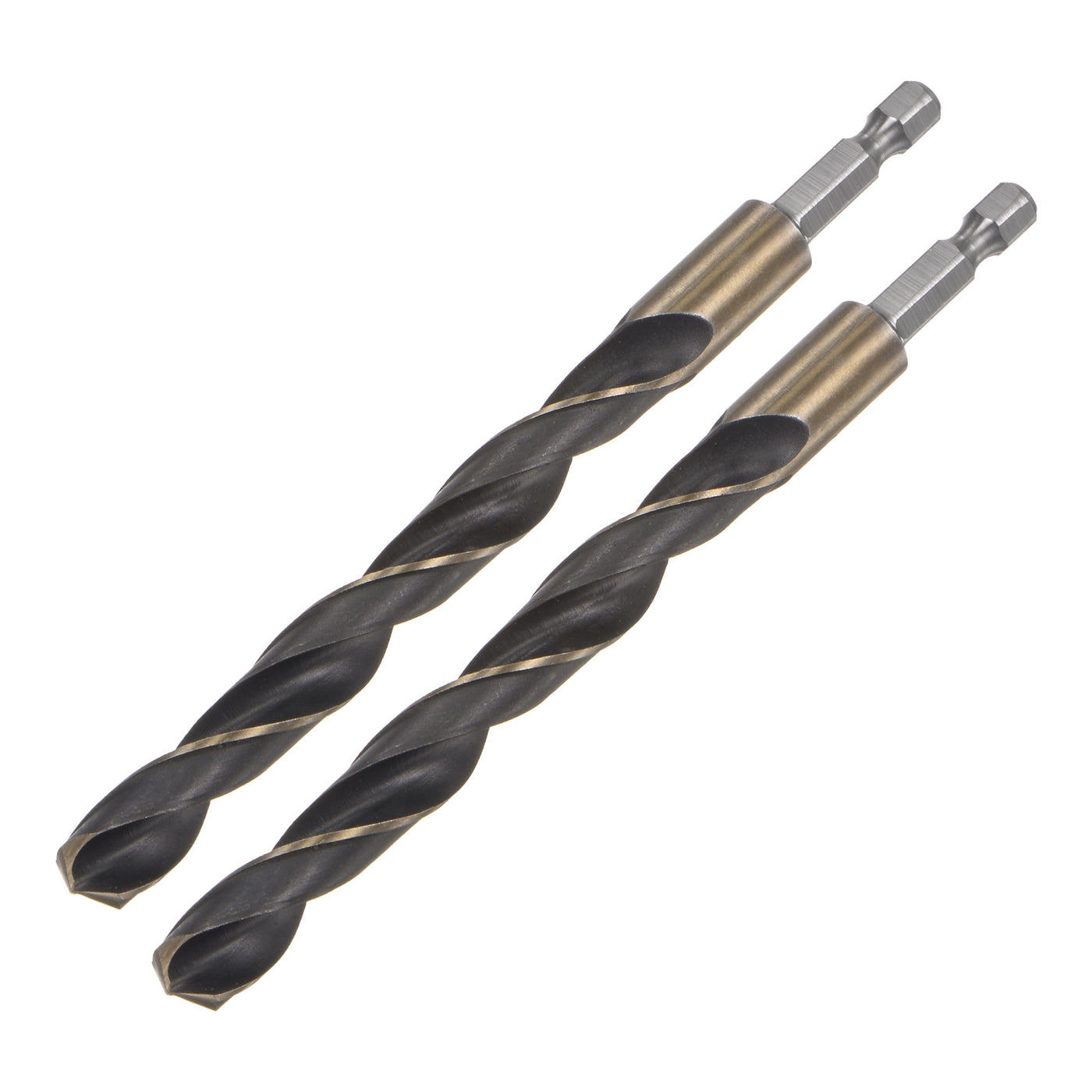 uxcell Uxcell 2Pcs 11mm High Speed Steel Twist Drill Bit with Hex Shank 143mm Length